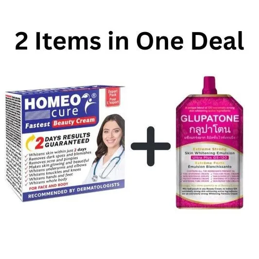 Glupatone + Homeocure Whitening Cream ( Deal )