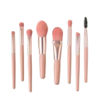 8pcs Portable Travel Soft Makeup Brush Set Random Colors