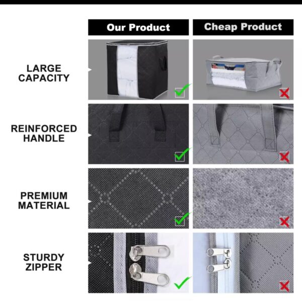 Home Storage Bag Organizer (Pack of 3 Bags)