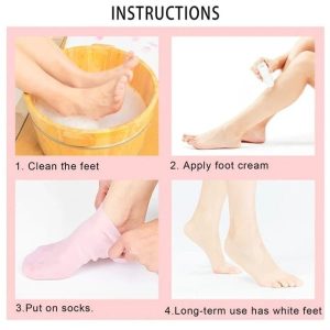 silicone jelly socks gel moisturizing socks foot care protector random color 5