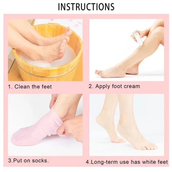 1 Pair Silicone Moisturizing Socks